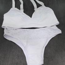 Conjunto de lingerie sem bojo em microfibra - Conjunto Betânia