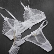 Conjunto de lingerie sem bojo sexy com calcinha fio e persex - Conjunto Loma - brand