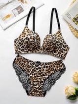 Conjunto De Lingerie Sem Fio Para Mulheres Sexy Em Renda, Cor Sólida, Dois Peças, Sutiã E Calcinhas