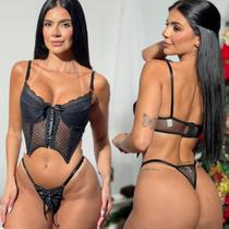 Conjunto De Lingerie Sensual Cropped Sem Bojo Aro Sustantação Moda Feminina Intima Conjunto De Lingerie Sensual Cropped Sem Bojo Aro Sustantação Moda Feminina Intima