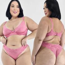 Conjunto de Lingerie Sensual Plus Size Sem Bojo Sexy