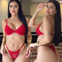 Conjunto De Lingerie Sensual Sem bojo Renda Fio Sexy