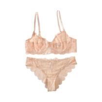 Conjunto De Lingerie Sexy Em Renda Multicolorida Com Sutiã E Calcinhas Transparentes, Conjunto De 2