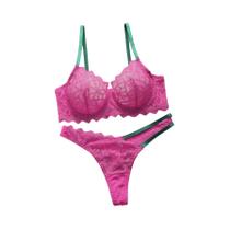 Conjunto De Lingerie Sexy Feminina Com Renda E Bordado, Sutiã Transparente Com Alças Ajustáveis E Conjunto De Lingerie Sexy Feminina Com Renda E Bordado, Sutiã Transparente Com Alças Ajustáveis E