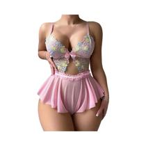 Conjunto De Lingerie Sexy Feminina Com Sutiã De Renda, Roupa Íntima Sem Costura, Fantasia Exótica Conjunto De Lingerie Sexy Feminina Com Sutiã De Renda, Roupa Íntima Sem Costura, Fantasia Exótica