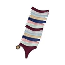 Conjunto De Lingerie Sexy Feminina Em Algodão Com 15 Peças, Calcinhas Respiráveis E Tanga