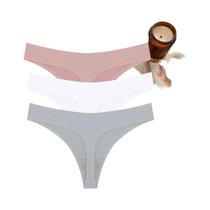 Conjunto De Lingerie Sexy Feminina T-back G-String Respirável Sem Costura Com Calcinha De Cintura