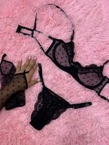 Conjunto de Lingerie Sexy Lamour em Tule Coração com Calcinha Fio e Luvas Luxo Presente Namorados Conjunto de Lingerie Sexy Lamour em Tule Coração com Calcinha Fio e Luvas Luxo Presente Namorados