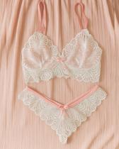 Conjunto de Lingerie Sexy sem Bojo em Renda - Gabi - VD10655 Conjunto de Lingerie Sexy sem Bojo em Renda - Gabi - VD10655