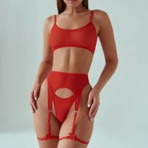Conjunto De Lingerie Sexy Transparente Para Mulheres Com Sutiã Sem Costura E Calcinhas Com Tiras Conjunto De Lingerie Sexy Transparente Para Mulheres Com Sutiã Sem Costura E Calcinhas Com Tiras