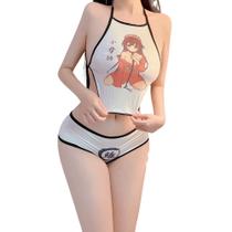 Conjunto de lingerie SINROYEE Japanese Anime Bikini Lolita preto+branco