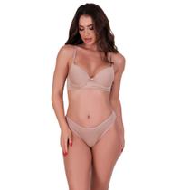 Conjunto de Lingerie Sutiã com Bojo e Calcinha Básico