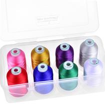 Conjunto de linhas de bordado New brothread 8x1000m poliéster