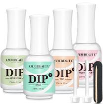 Conjunto de líquidos Dip Powder AZUREBEAUTY 15 ml/0,5 onças com base/camada superior Conjunto de líquidos Dip Powder AZUREBEAUTY 15 ml/0,5 onças com base/camada superior