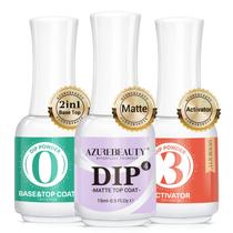 Conjunto de líquidos Dip Powder AZUREBEAUTY Base Top Coat Activator Conjunto de líquidos Dip Powder AZUREBEAUTY Base Top Coat Activator