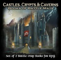 Conjunto de livros como o RPG BattleMats Castles, Crypts & Caverns Conjunto de livros como o RPG BattleMats Castles, Crypts & Caverns