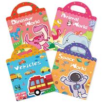 Conjunto de livros de adesivos reutilizáveis ROATEE Jelly 4 Themes 3-12 anos Conjunto de livros de adesivos reutilizáveis ROATEE Jelly 4 Themes 3-12 anos