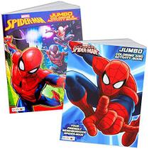Conjunto de livros de colorir e atividades do homem-aranha (2 livros ~ 96 pgs cada) pela Marvel Comics