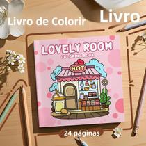 Conjunto De Livros De Colorir Perolados Com Tema De Quarto Fofo, Páginas Espessas E Linhas Nítidas
