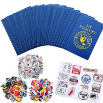 Conjunto de livros de passaporte Sureio 348 unidades com adesivos para álbuns de recortes Conjunto de livros de passaporte Sureio 348 unidades com adesivos para álbuns de recortes