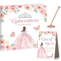 Conjunto de livros de visitas Threehoney Quinceañera, 15º aniversário