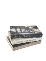Conjunto de livros decorativos Array & Arrow Home Decor (conjunto de 3)