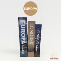Conjunto de livros decorativos caixa decorativa