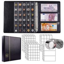 Conjunto de livros para coleção de moedas Carinacoco com 295 bolsos Conjunto de livros para coleção de moedas Carinacoco com 295 bolsos