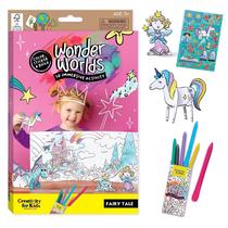 Conjunto de livros para colorir Creativity for Kids Wonder Worlds 3D Conjunto de livros para colorir Creativity for Kids Wonder Worlds 3D