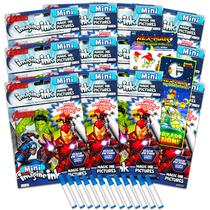 Conjunto de livros para colorir Marvel Avengers Imagine Ink 12 livros para crianças