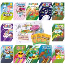 Conjunto de livros para colorir Spakon 144 unidades com giz de cera para crianças de 3 a 10 anos Conjunto de livros para colorir Spakon 144 unidades com giz de cera para crianças de 3 a 10 anos