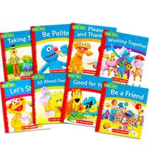 Conjunto de livros Sesame Street Elmo Manners Kids Toddlers (8 livros)