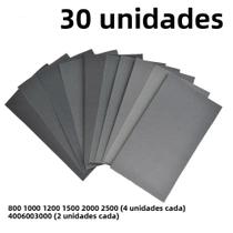 Conjunto De Lixa Seca E Molhada De 30 Unidades, Ferramentas Abrasivas De Papel De Lixa De Grão