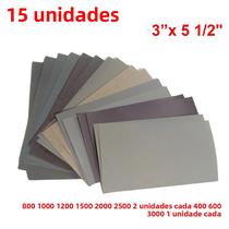 Conjunto De Lixa Úmida/seca De 15 Unidades, Ferramentas Abrasivas De Polimento De Grão 150-7000