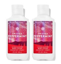 Conjunto de Loções Bath & Body Works Twisted Peppermint (240ml x 2)