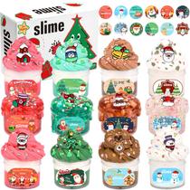 Conjunto de lodo de Natal com 12 unidades Mini Butter Cloud Jelly Conjunto de lodo de Natal com 12 unidades Mini Butter Cloud Jelly