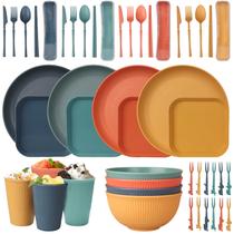 Conjunto de Louça CSYY 48 peças Inquebrável para Camping 4 Pessoas Conjunto de Louça CSYY 48 peças Inquebrável para Camping 4 Pessoas