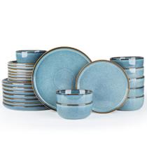 Conjunto de Louça GBhome 24 Peças em Cerâmica Resistente a Riscos Conjunto de Louça GBhome 24 Peças em Cerâmica Resistente a Riscos