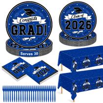 Conjunto de Louça para Festa de Formatura QZYL 2026 Azul Conjunto de Louça para Festa de Formatura QZYL 2026 Azul