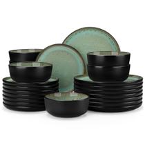Conjunto de Louça vancasso AMBER 24 Peças Cerâmica Verde Turf Conjunto de Louça vancasso AMBER 24 Peças Cerâmica Verde Turf
