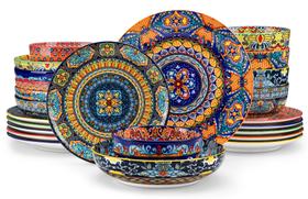 Conjunto de Louça Vancasso KRVI 24 Peças em Porcelana Boêmia Conjunto de Louça Vancasso KRVI 24 Peças em Porcelana Boêmia