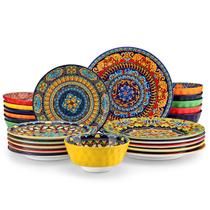 Conjunto de Louça Vancasso KRVI 24 Peças Porcelana Estilo Boêmio Conjunto de Louça Vancasso KRVI 24 Peças Porcelana Estilo Boêmio
