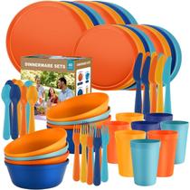 Conjunto de louças Blwan, pratos e tigelas coloridos de 40 peças