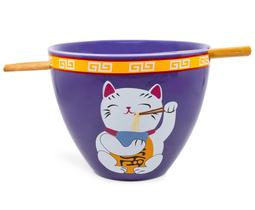 Conjunto de louças Boom Trendz Bowl Bop Purple Lucky Cat Japan