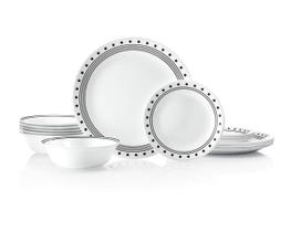 Conjunto de louças Corelle Vitrelle, serviço de 18 peças para 6