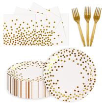 Conjunto de louças de festa descartáveis PUEVENYI 150 unidades para 50 convidados