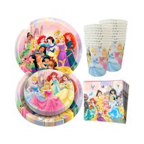 Conjunto De Louças Descartáveis Com Tema De Princesa Elegante Para Festa De Aniversário E Ocasiões
