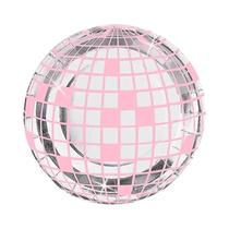 Conjunto De Louças Descartáveis Em Forma De Bola Disco Rosa Para Adultos Mulheres Decoração De Festa