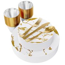 Conjunto de louças descartáveis JOLLY PARTY 180 UNIDADES para 30 convidados