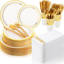 Conjunto de louças descartáveis meekoo 350 unidades para 50 convidados